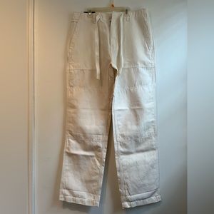 Banana Republic - White Linen Pants - Relaxed Fit - 34L
